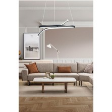 Snake Siyah Renk Modern Tasarım Yatak Odası - Cafe - Mutfak - Salon Beyaz LED Sarkıt Avize