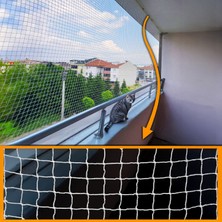 Morilu Kedi Filesi - 4 cm Göz 2.5 mm Ip - Balkon Kedi Ağı