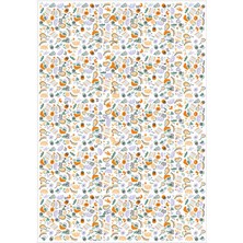 Koliciabla Pastel Soyut Çiçek ve Organik Şekiller Desenli Pelur Kağıt (35X50 Cm) - 100 Adet  Pastel Rüyası