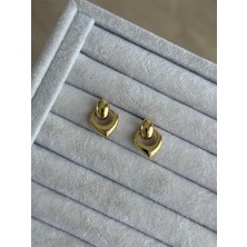 İrem Yıldız Gold Zarif Model Çelik Küpe