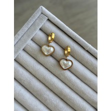 İrem Yıldız Kalpli Çelik Küpe