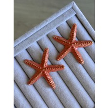 İrem Yıldız Deniz Yıldızı Kiremit Rengi Çelik Küpe