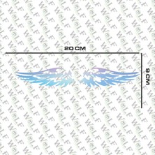 Motobros Motosiklet Kask Stickerı Angel Melek Kanadı Sticker