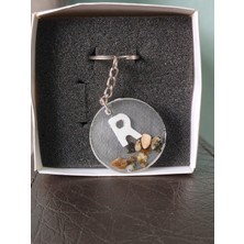 Miina Aksesuar Epoksi Isminize Özel  Harf  Anahtarlık