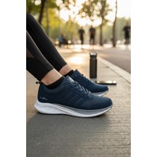 Enoch Erkek Ortopedik Bağcıklı Beyaz Tabanlı Büyük Numara Spor Ayakkabı (45-50)