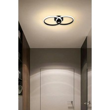 Jolly Siyah Renk Modern Tasarım Salon - Mutfak - Hol Beyaz LED Avize