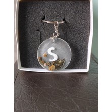 Miina Aksesuar Epoksi  Isminize Özel  Harf  Anahtarlık