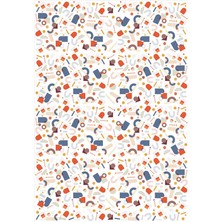 Koliciabla Geometrik Bauhaus ve Modern Şekiller Desenli Pelur Kağıt (32x45 cm) - 100 Adet  Mimari Denge