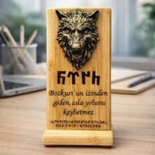 Keematee Tasarım Dekoratif Bozkurt (Asena) Figürlü Türk Mitolojisi Masaüstü Obje Biblo