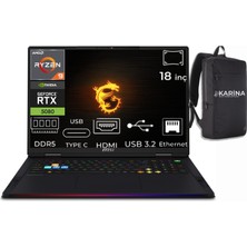 MSI Msı Raıder A18 Hx Amd Ryzen 9 9955HX3D A9WIG-092TR-K00 96GB 2tb RTX5080 W11HOME 18" Uhd+ Taşınabilir Bilgisayar