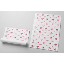 Koliciabla Sevgililer Günü Kalp Baskılı Pelur Kağıt (32X45 Cm) - 100 Adet