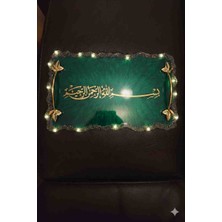 Tepsi Dualı Işıklı Mevlit Besmele Yeşil
