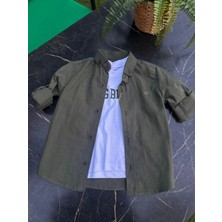 bebexy  Içi Tişörtlü Gömlek Koyu Yeşil  2