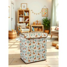 Luxway Home Griaffe 2 Büyük Boy Kapaklı Kirli Çamaşır Oyuncak Düzenleyici Saklama Kutusu Sepeti 40X50X30
