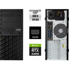 Asus Ws E500 G9 I9-13900K 13900K003R-K0465 96GB 1TB+16TB HDD A4000 16GB W11PRO Raıd Storage (0 , 1 ) Workstation