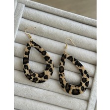 İrem Yıldız Zarif Leopar Damla Model Çelik Küpe