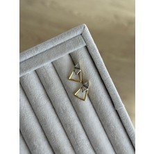 İrem Yıldız Silver Üçgen Model Çelik Küpe