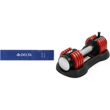 Delta 10 Adet Tam Sert Aerobik Band Latex Pilates Yoga Lasti... +1 Parça Fitness Seti