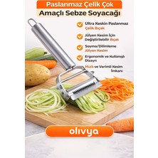 Olivya Paslanmaz Çelik Jülyen Sebze Soyacağı | Soyma, Dilimleme ve Jülyen Kesim