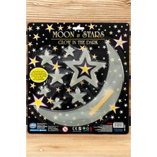 Güzelyüz Avm Karanlıkta Parlayan Fosforlu Ay Yıldız Parlayan Ay Dede 8 Parça Gökyüzü Gezegen Işıldayan Efsane