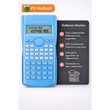 Arkhelais Bilimsel Hesap Makinesi - 240 Fonksiyonlu – Mühendislik Hesap Makinesi - Pil hediyeli - Mavi Renk