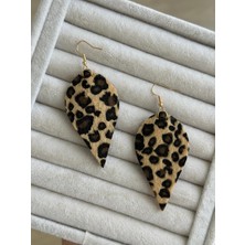 İrem Yıldız Leoparlı Damla Model Çelik Küpe