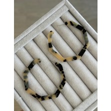 İrem Yıldız Leopar Desen Halkalı Çelik Küpe