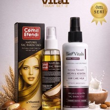 Çare Burada Çareburada Vital Touch Set 2 - Cemilefendi Saç Bakım Yağı 125 ml + Biovitals Argan & Keratin Saç Bakım Sütü