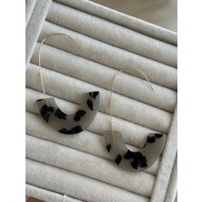 İrem Yıldız Leopar Model Sallantılı Çelik Küpe