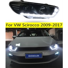 Volksvagen Scirocco 2010-2011-2012 Siyah Sonar Ledli Ön Far