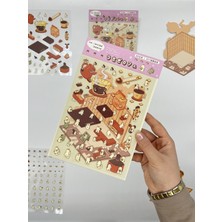 Kağıt Gemi Dıy Tavşan Pastanesi Tasarlama 2 Yaprak 122 Adet 3D Diorama Izometrik Sticker Seti/etiket/çıkartma