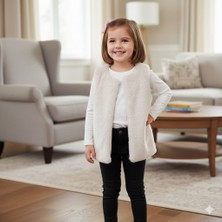 Pinomio Kids Kız Çocuk Düz Peluş Yelek