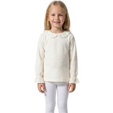 Crassi Kız Çocuk Bluz Yaka Dantelli Kol Lastikli