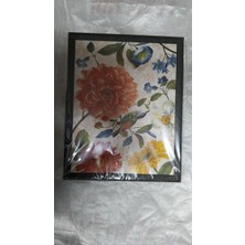 Es Dekor Siyah Kenar Arka Bej Ekose Minderli Desenli Keyif Tepsisi Kahvaltı Tepsi