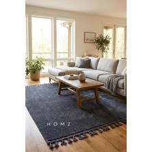 Puffy Peluş Tüylü Kaymaz Taban Yumuşak Kesme Yolluk Halı - Beyaz