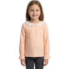 Crassi Kız Çocuk Bluz Yaka Dantelli Kol Lastikli