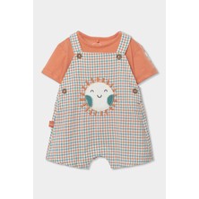 Boboli Güneş Nakışlı Salopet 6-24 Ay Turuncu