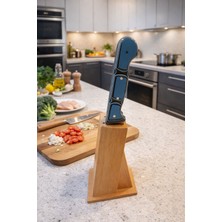 Seymen Bıçakçılık Sürmene Hakiki El Dövmesi 4’lü Bıçak Seti – Ahşap Saklama Kütüklü – Ömür Boyu Garantili