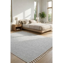 S256 - Beyaz Buklem Koleksiyonu Bukle Halı – Salon Halısı, Mutfak Halısı, Antre Halısı