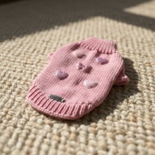 Lady Fify Kedi ve Köpek Için Kalpli Kelebekli Pembe Kazak