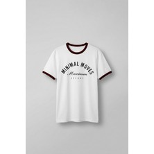 Abluka Online Erkek Regular Fit Kontrast Detaylı T-Shirt Ekru