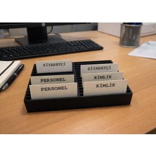 Figürlab Ofis Tipi Personel Ziyaretçi Kimlik Kartlığı Masaüstü Standı Kart Düzenleyici (30 Bölmeli)