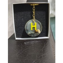 Miina Aksesuar Epoksi  Isminize Özel Harf Anahtarlık