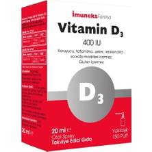 Imuneks Vitamin D3 400 Iu Sprey 20 ml