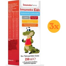 Imuneks Kids Multivitamin ve Mineraller Şurup 250 ml - 3 Adet (750 Ml)