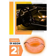 Özgürce Araç Içi LED Aydınlatma Torpido Neon Şerit Turuncu 2 Metre