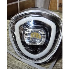 Monero 3 Tekerlekli Elektrikli Kasalı Motor Ön Far Ledli Üçgen Model