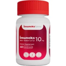 Imuneks Beta Glukan 10 Mg 40 Kapsül - Dezenfektan Hediyeli (%72 Alkol)
