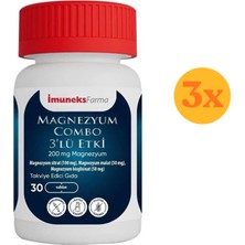 Imuneks Magnezyum Combo 30 Tablet - 3 Adet (90 Tablet) - Dezenfektan Hediyeli (%72 Alkol)