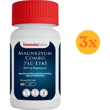 Imuneks Magnezyum Combo 60 Tablet - 3 Adet (180 Tablet)